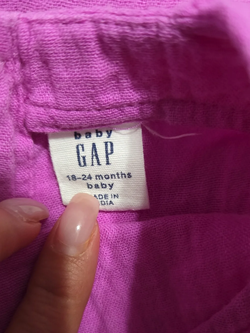 GAP Baby Bright Magenta Gauze Tank and Pants Set Size 2t